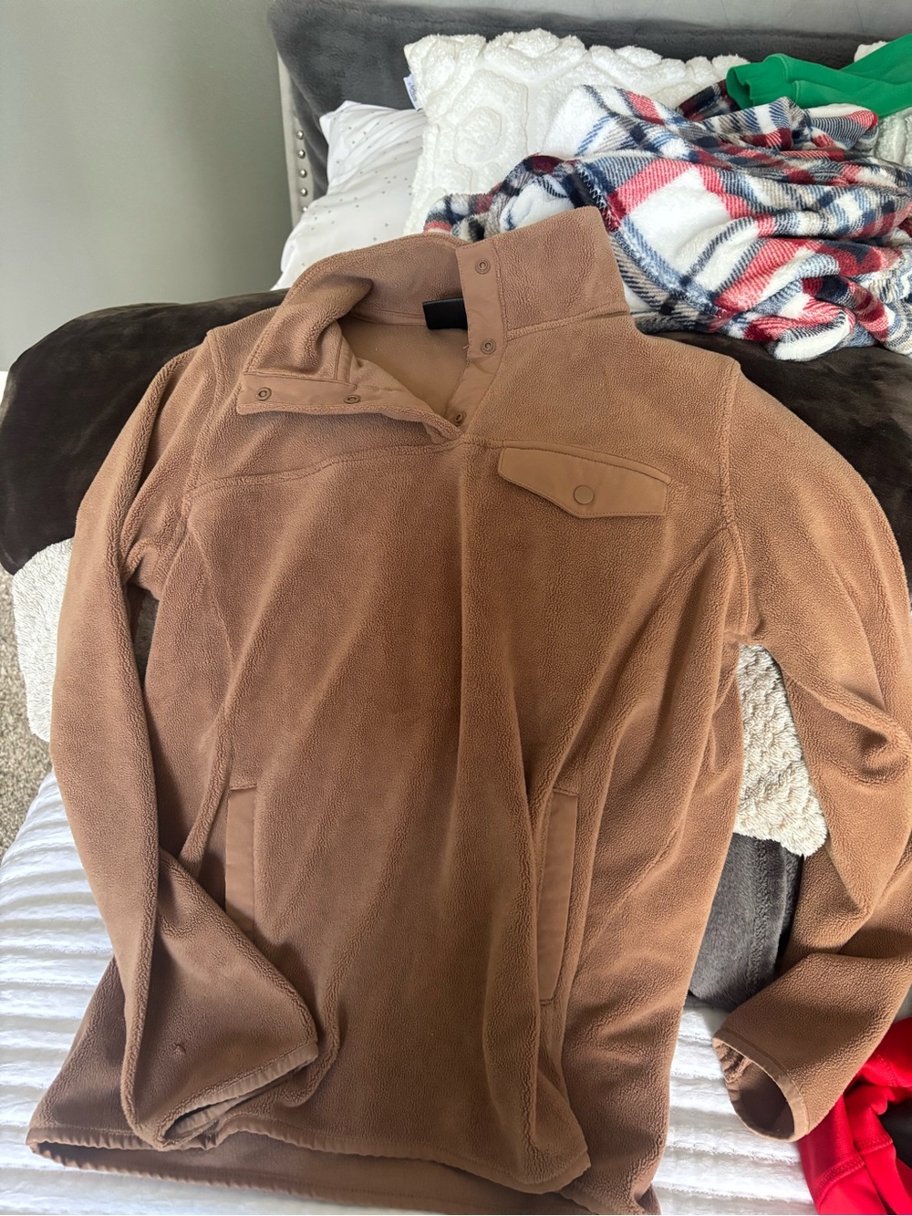 women’s  Brown Fleece Pullover J